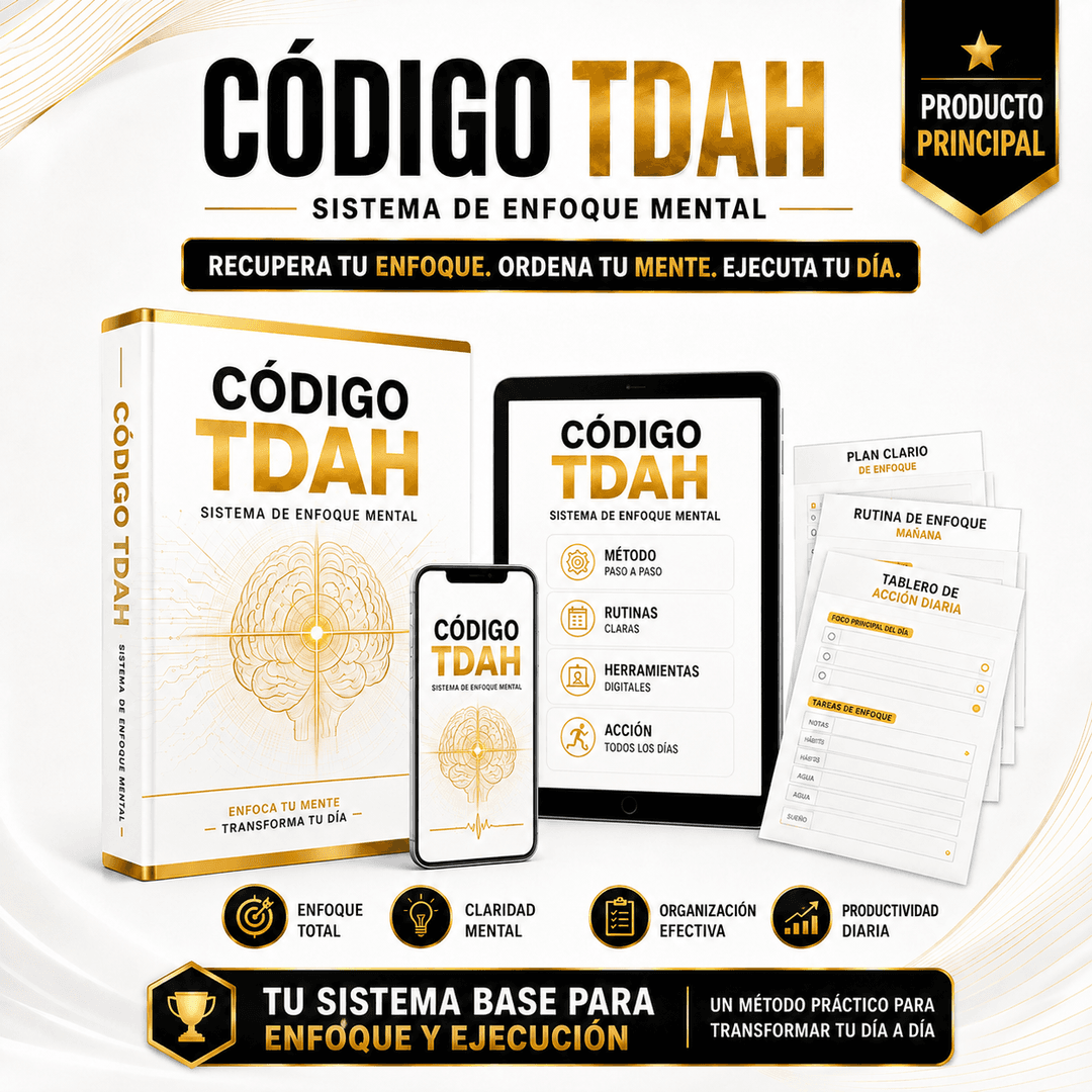 CÓDIGO TDAH — Sistema completo: libro, tablet y móvil